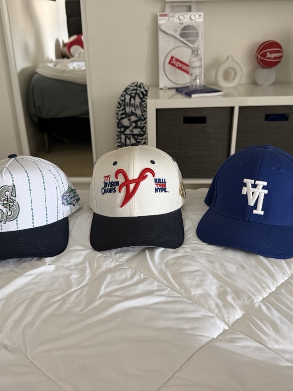 Kill The Hype LA Dodgers Blue Snapback Hat & White Snapback Hat Set